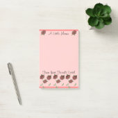 Koraal en Bourgondische bloemen bloeien Post-it® Notes (Kantoor)