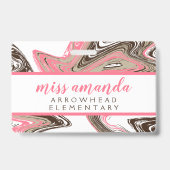 koraal- en chocoladestreken NURSE HALL PASS Badge (Achterkant)