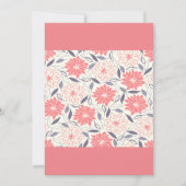 Koraal en Crème Bloemenpatroon Dahlia Kaart (Voorkant)