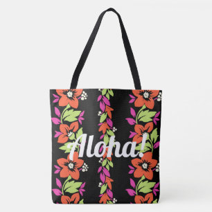 Koraal en de Zwarte van de Streep van Lei van Tote Bag