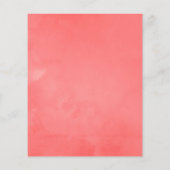 Koraal en Fandango Floral Wedding Flyer (Achterkant)