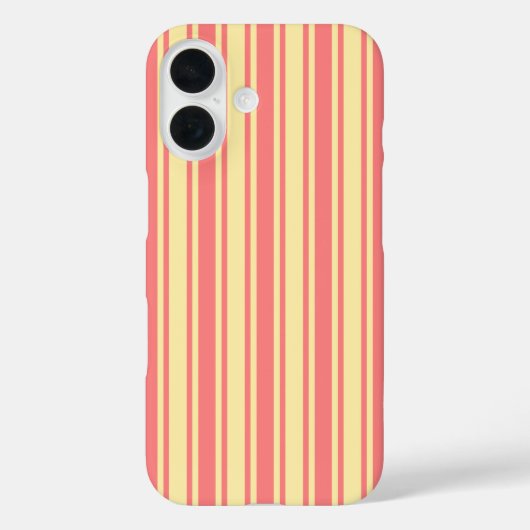 Koraal en geel gestreept als snoepgoed Case-Mate iPhone case (Achterkant)