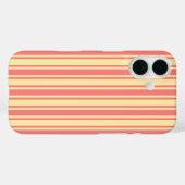 Koraal en geel gestreept als snoepgoed Case-Mate iPhone case (Achterkant (horizontaal))