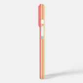 Koraal en geel gestreept als snoepgoed Case-Mate iPhone case (Achterkant / Links)