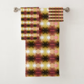 Koraal en gekleurd bad handdoek (Insitu)