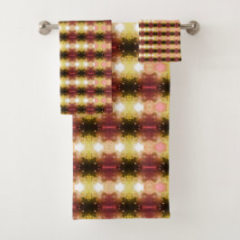 Koraal en gekleurd bad handdoek