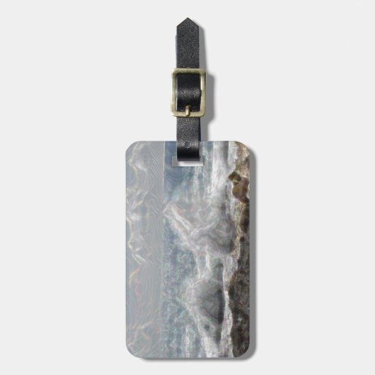 Koraal en golven bagagelabel (Voorkant verticaal)