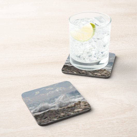 Koraal en golven bier onderzetter (Rechterzijde)