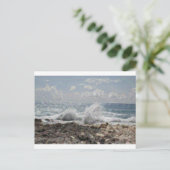 Koraal en golven briefkaart (Staand voorkant)