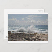 Koraal en golven briefkaart (Voorkant / Achterkant)