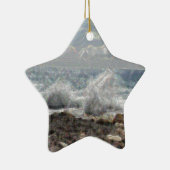 Koraal en golven keramisch ornament (Rechts)