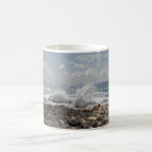 Koraal en golven koffiemok (Center)