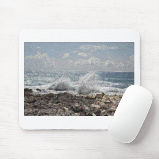 Koraal en golven muismat (Met muis)