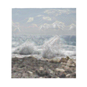 Koraal en golven notitieblok