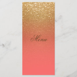 Koraal en Goud Glitter Menu