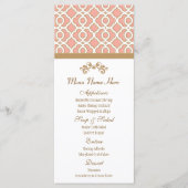 Koraal en Goud Marokkaans Menu (Voorkant)