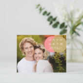 Koraal- en goudcirkels redden het Date Briefkaart (Staand voorkant)