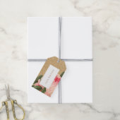 Koraal en Gouden Glitter Bruiloft Favor Gift Hang  Cadeaulabel (Met Touw)