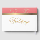 Koraal en gouden harten gastenboek (Achterkant)