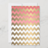 Koraal en gouden harten - Uitnodiging (Achterkant)