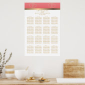 Koraal en goudharten - 16 Zitkuur Poster (Keuken)