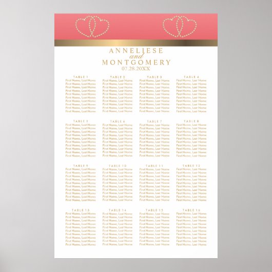 Koraal en goudharten - 16 Zitkuur Poster (Voorkant)