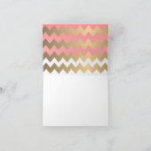 Koraal en goudharten - Hartelijk dank Bedankkaart (Binnen)