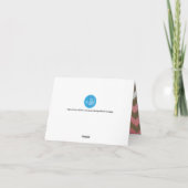 Koraal en goudharten - Hartelijk dank Bedankkaart (Achterkant)