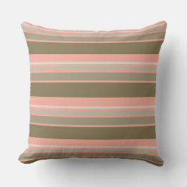 Koraal en goudstreep kussen