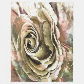 Koraal en grijs artistiek Romantisch Roos Fleece Deken (Voorkant)