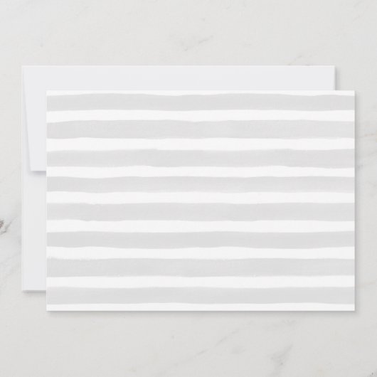 Koraal en grijs babymeisje Foto geboorteaankondigi Aankondiging (Achterkant)