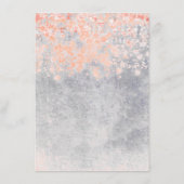 Koraal en grijs Confetti bruiloft informatie Informatiekaartje (Achterkant)