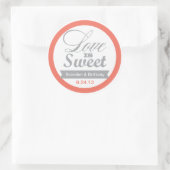 Koraal en Grijze Favor Stickers (Tas)