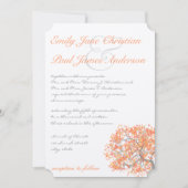 Koraal- en grijze-Romantische - Weddenschap Kaart (Voorkant)