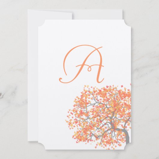 Koraal- en grijze-Romantische - Weddenschap Kaart (Achterkant)