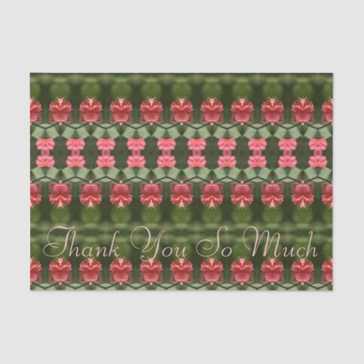 Koraal en groen gepatterd tissuepapier (Voorkant)