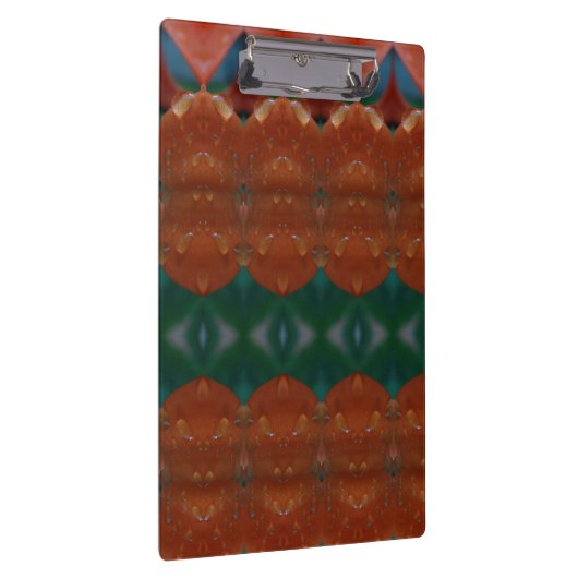 Koraal en groene Ikat Klembord (Rechts)