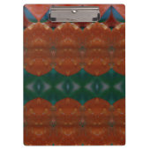 Koraal en groene Ikat Klembord (Voorkant)