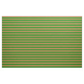 Koraal en groene kleurlijnen stof (Fat Quarter)