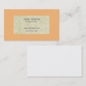 Koraal en handgemaakt papier, stijlvol visitekaartje (Voorkant / Achterkant)