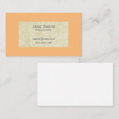 Koraal en handgemaakt papier, stijlvol visitekaartje (Voorkant / Achterkant)