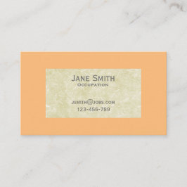 Koraal en handgemaakt papier, stijlvol visitekaartje