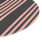 Koraal en houtskool met vijf strippen snijplank (Hoek)