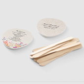 Koraal en Ivoor Bloemen Huwelijk Programma Handwaaier (Niet-gemonteerd)