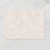 Koraal- en Ivory-Floral Wedding Informatiekaartje (Achterkant)