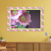 Koraal en limoengroen canvas afdruk (Insitu (Woonkamer))