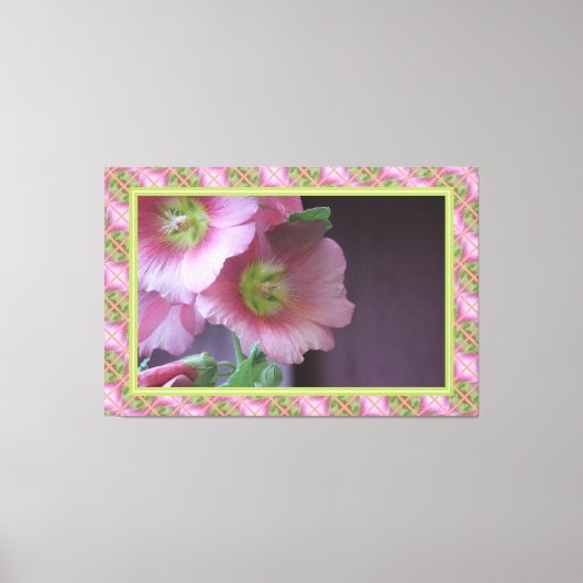 Koraal en limoengroen canvas afdruk (Voorkant)