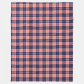 Koraal en Marine Deken Classic Tartan voor Gifting (Voorkant)