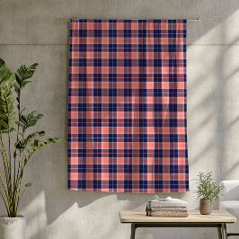 Koraal en Marine Deken Classic Tartan voor Gifting