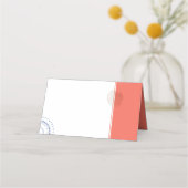 Koraal- en marinesurnbruinbruinhuwelijken plaatskaartje (Achterkant)